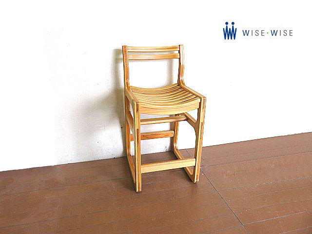 WISEWISE/ワイスワイス　無垢材ハイチェア　　カウンターチェア/椅子/ダイニングチェア/スツール　北欧スタイル/ナチュラル