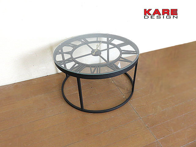 モデルルーム展示品　KARE/カレデザイン　クロックモチーフサイドテーブル「ROMAN/ロマン」　リビングテーブル/センターテーブル