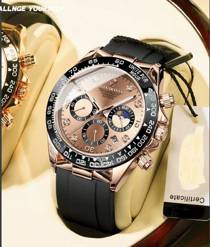 高品質　メンズ腕時計　デイトナ　オマージュ　クロノグラフ可動　 防水腕時計　ジルコニア　ステンレス1092n数量限定価格