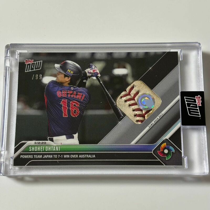 [大谷翔平(Shohei Ohtani)] 99枚限定 実使用 試合球 ボール[2023 Topps Now WBC]東京ラウンド 東京ドーム 侍ジャパン シリアルナンバー