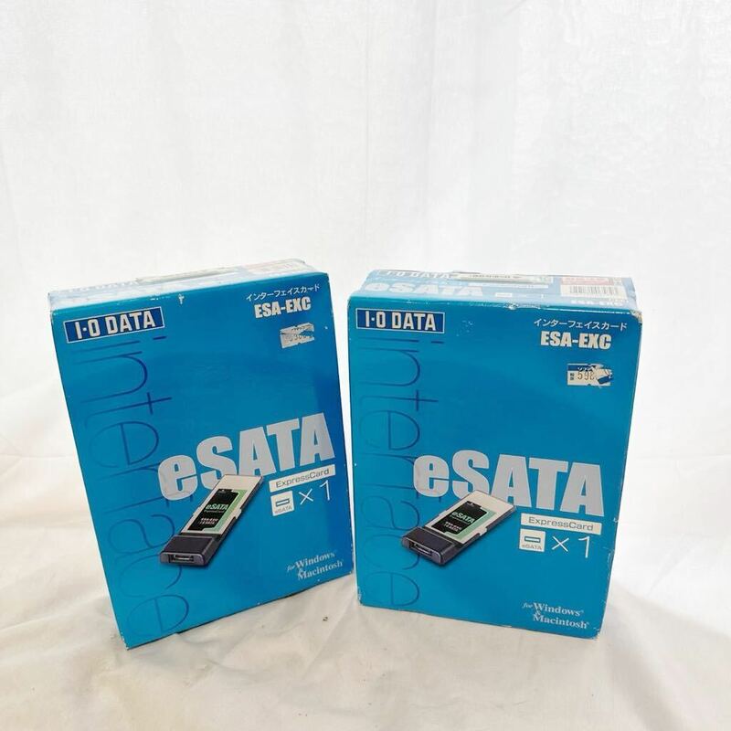 【新品未使用】　アイオーデータ　I-O DATA ESA-EXC eSATAインターフェイス ノートPC用ExpressCard 2つセット　現状品