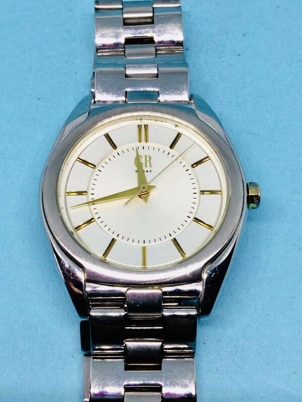 (G14)気品の時計(*'▽')ジョルジュ・レッシュ（電池交換済み）つや消しシルバー・メンズ腕時計USED（送料全国一律185円）素敵な時計です。