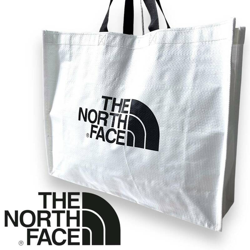 【L】新品 ノースフェイス ショッピングバッグ トートバッグ THE NORTH FACE ショッパー バッグ Lサイズ 白 エコバッグ ◆R-g2