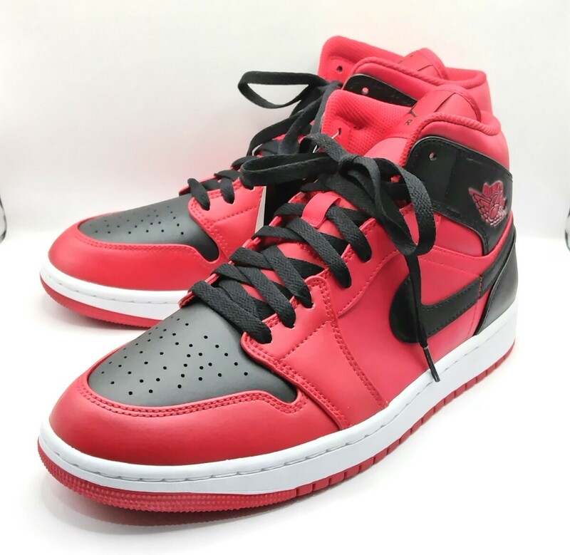 【未使用品】NIKE ナイキ 554724-660 AIR JORDAN 1 MID エアジョーダン 1 ミッド 27cm ブラック レッド 黒　赤　スニーカー メンズ