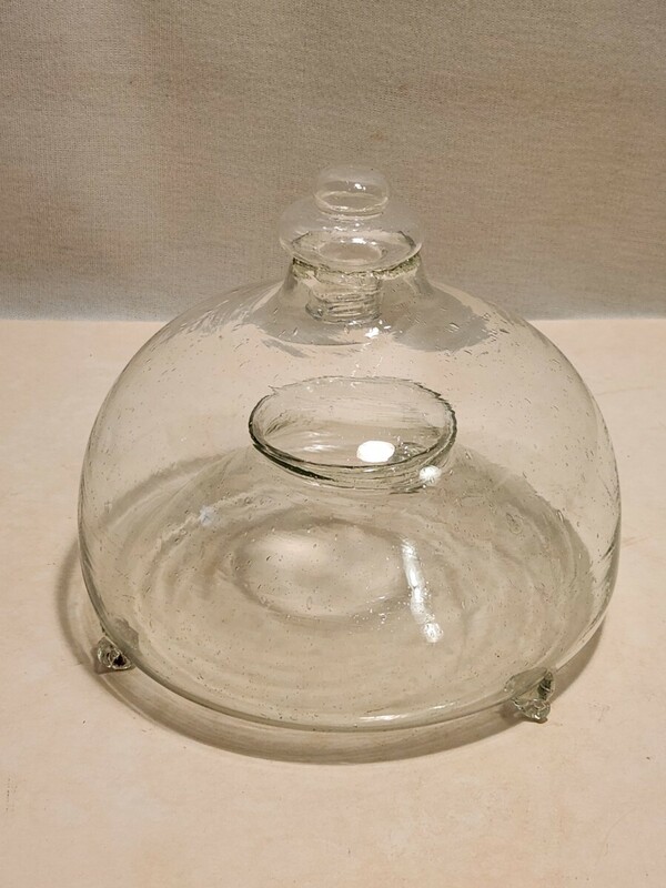 昭和レトロ ハエ取り瓶 古道具 ガラス製 気泡ガラス ガラス瓶 ハエ取り器 アンティーク レトロ 瓶