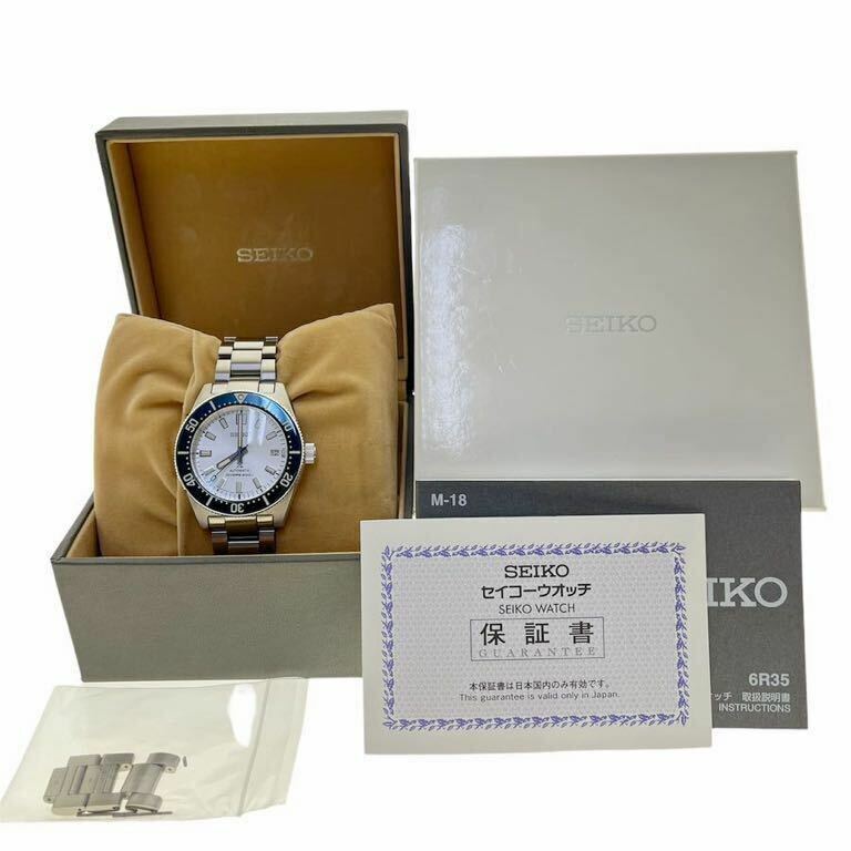 ☆SEIKO セイコー プロスペックス ダイバースキューバ 創業140周年記念 SBDC139(6R35-01R0) 自動巻き ホワイト文字盤 SS 内外箱 コマ×3