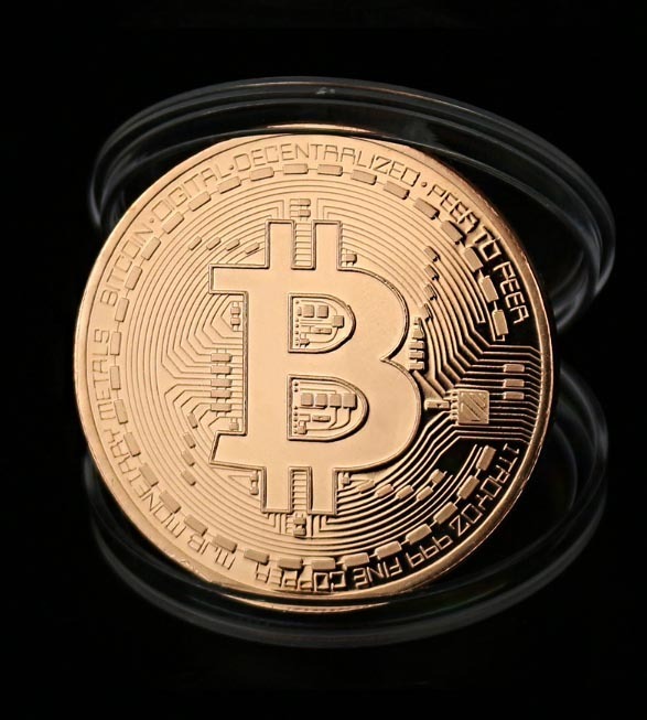 仮想通貨 Bitcoin ビットコイン 銅メッキ レプリカ銅貨 記念メダル １枚