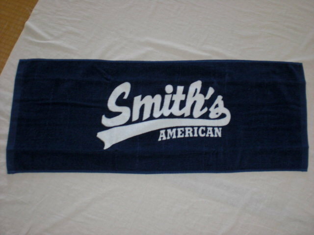 Smith's AMERICANスミスアメリカン・紺×白 フェイスタオル 未使用品　