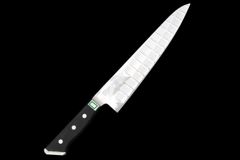 美品｜グレステン 牛刀 洋包丁 240mm 鍔付 名入 KN02-A8010-2L1A 肉 野菜 万能包丁 和包丁 和式タイプ 和食 料理人 中古