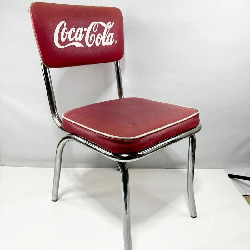 【希少品】コカコーラ COCA-COLA カフェチェア イス 椅子 西海岸 アメリカン雑貨 レトロ アンティーク (1054)