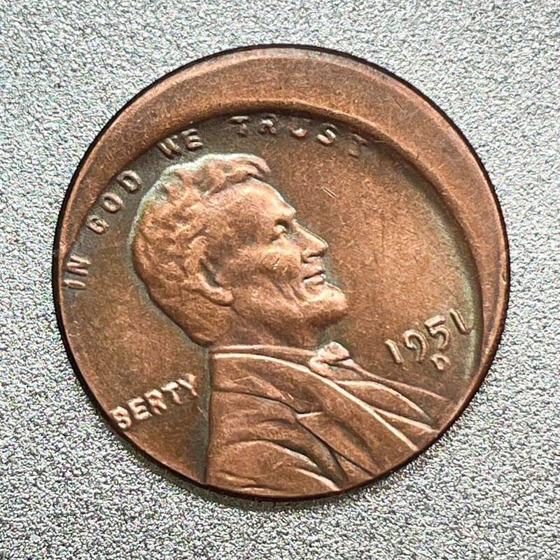 リンカーン 1セント 1951年 エラーコイン　ウィートペニー　麦ペニー　レプリカコイン