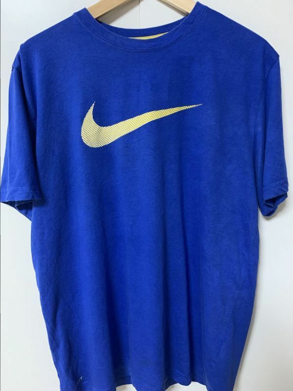 ☆US古着 NIKE ナイキ DRI-FIT ドライ 速乾 スポーツ Tシャツ スウォッシュ プリント【L】コットン　　　　　◆9205◆