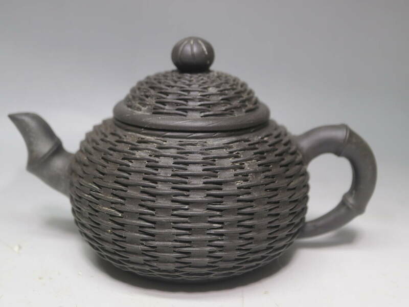 中国唐物 煎茶道具 朱泥 紫泥 紫砂壷 茶壷 急須 在印 