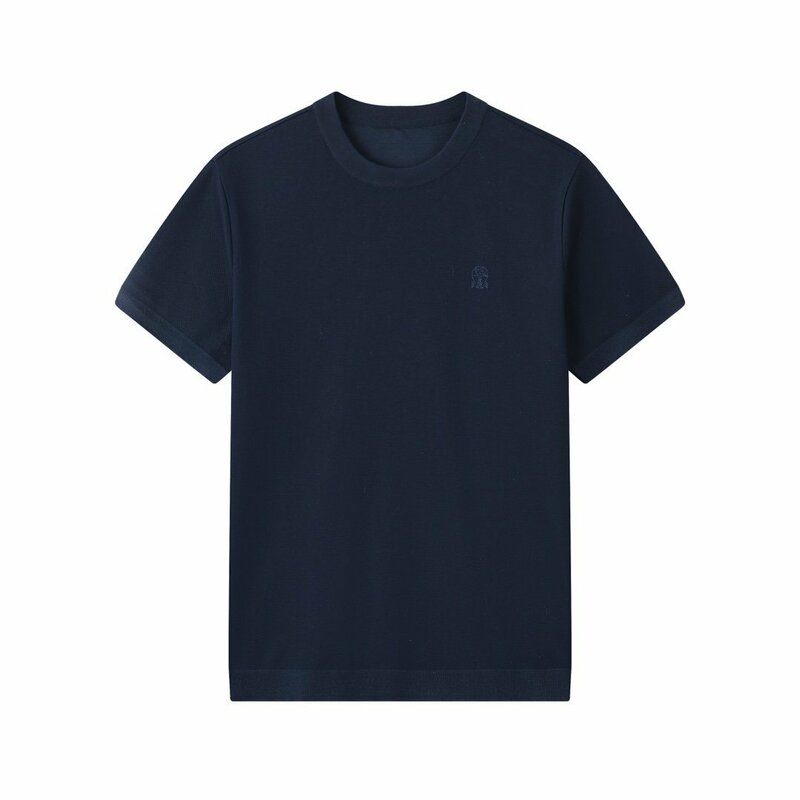 送料無料　ブルネロクチネリ　BRUNELLO CUCINELLI メンズ　Tシャツ　シンプル　刺繍ロゴ　半袖　48-56　サイズ選択可能　3957