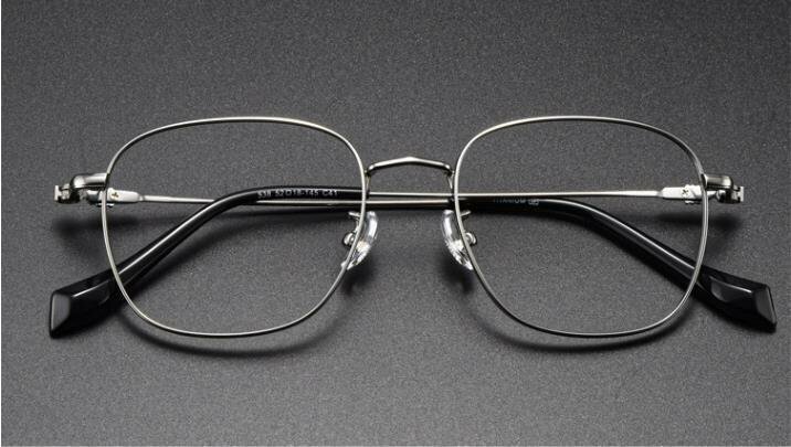 送料無料　メガネフレーム　フルリム　チタン　超軽量　金属フレーム　タテ眼鏡　レンズ交換可能　男女兼用　 sc0246