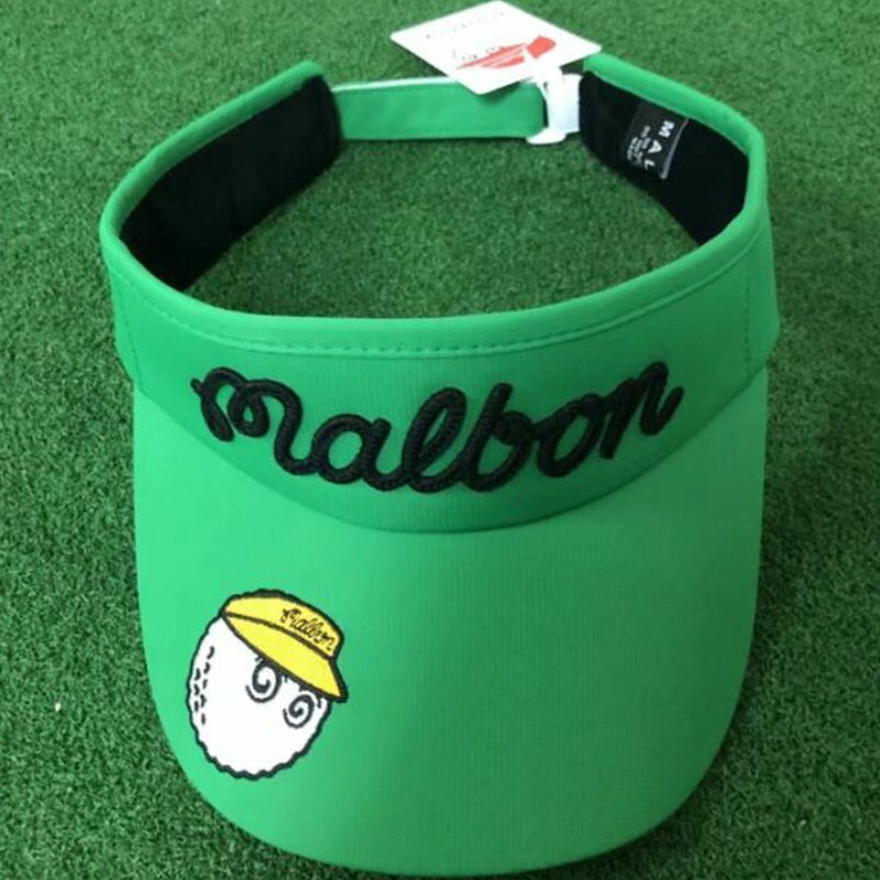 Malbon　サンバイザー ゴルフ　キャンプ 帽子　バイザー 男女兼用　サイズ調整可能　グリーン 送料無料