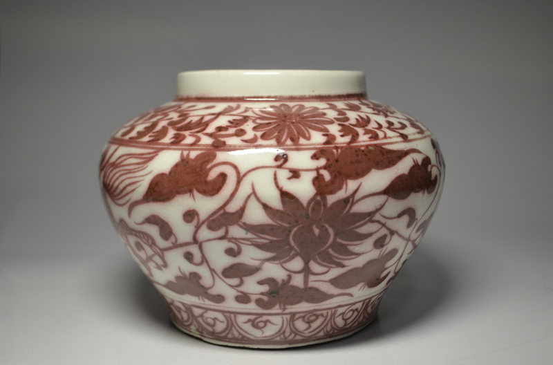 中国美術 釉里紅　壺　花瓶　中国古玩　置物　