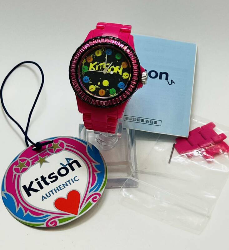 動作　KITSON キットソン　ピンク　 腕時計