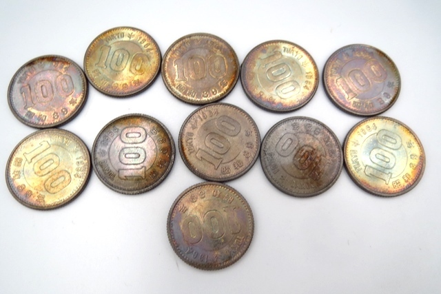 □H80458:100円銀貨　11枚　オリンピック　昭和　硬貨　まとめ