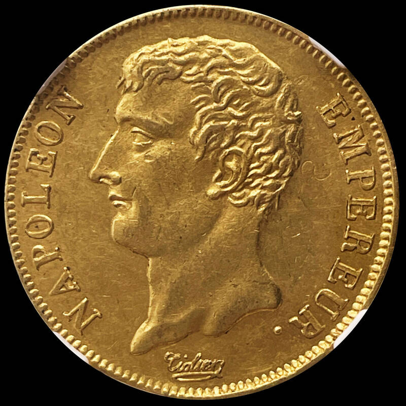 ★英雄ナポレオン1世★ 1803-1804 AU58 AN12 20フラン フランス パリ 皇帝 金貨 世界コイン NGC PCGS 投資 アンティークコイン 無冠