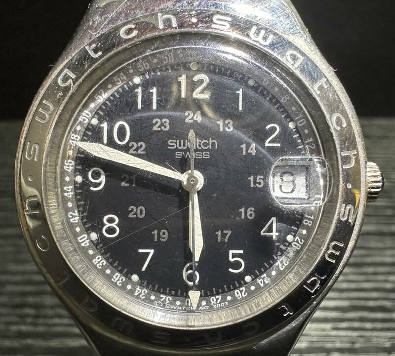 腕時計 swatch IRONY PATENED WATER RESISTANT STAINLESS STEEL スウォッチ アイロニー 87.0g メンズ 9D230WA