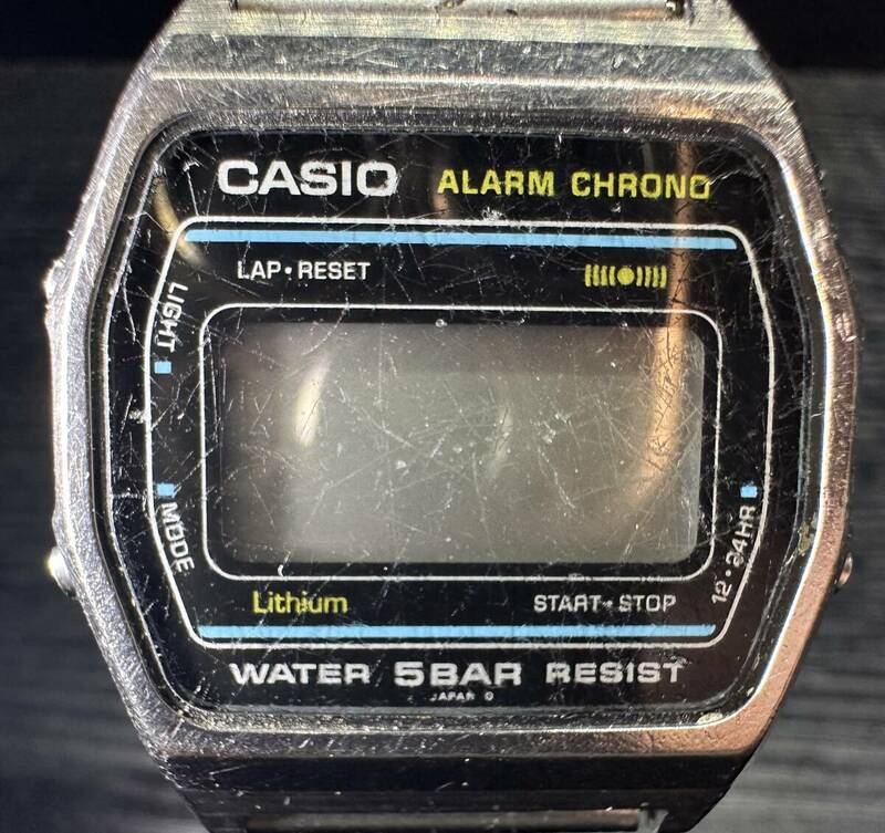 腕時計 CASIO W-31 ALARM CHRONO 593 WATER 5BAR RESIST STAINLESS STEEL WATER RESISTANT カシオ アラームクロノ 62.69g メンズ 9D208WA
