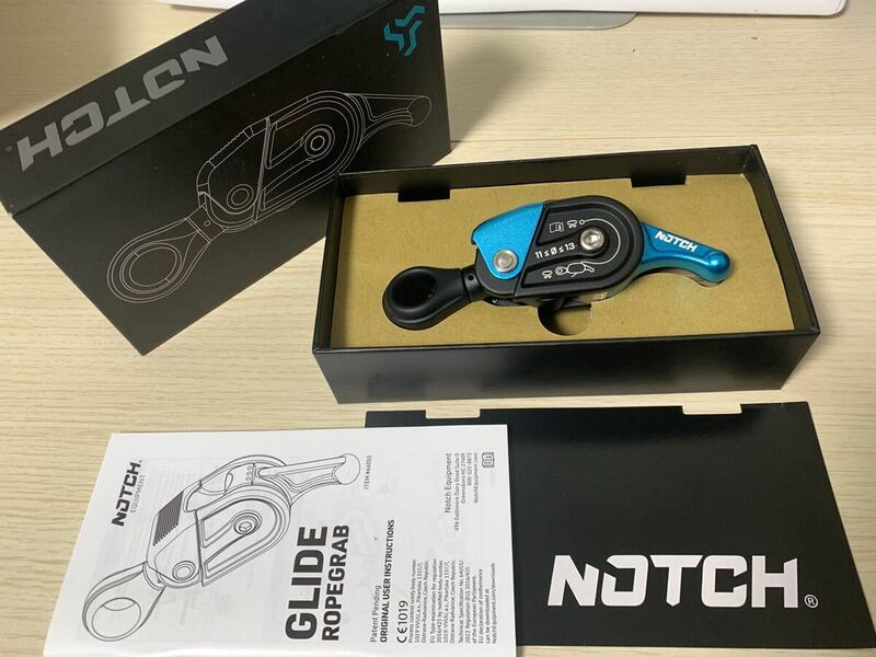 NOTCH GLIDE ロープグラブ　Black / TEAL アーボリスト　ツリークライミング　造園　ツリーワーカー　林業　ランヤード