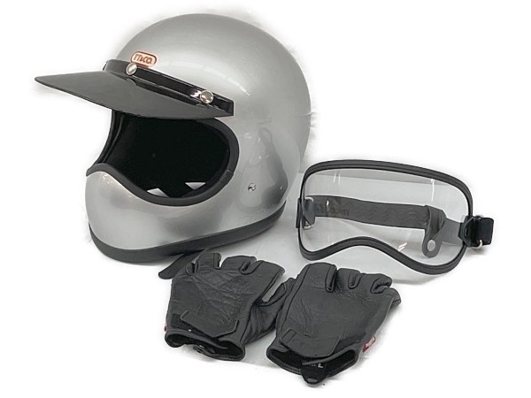 【動作保証】TT&CO TCSG SG/DOT シルバー ゴーグル 手袋付き ヘルメット トゥーカッター 中古 美品 C8855533