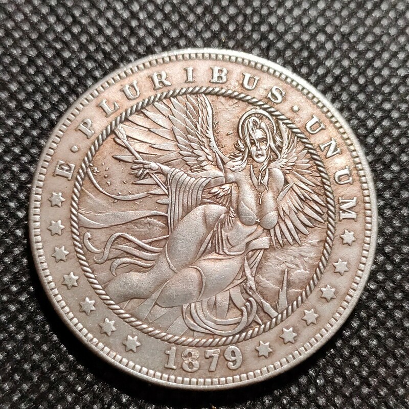 6915　アメリカ古銭　ルンペン　約38mm　イーグル　チャレンジコイン　コイン　アンティーク　ホーボー