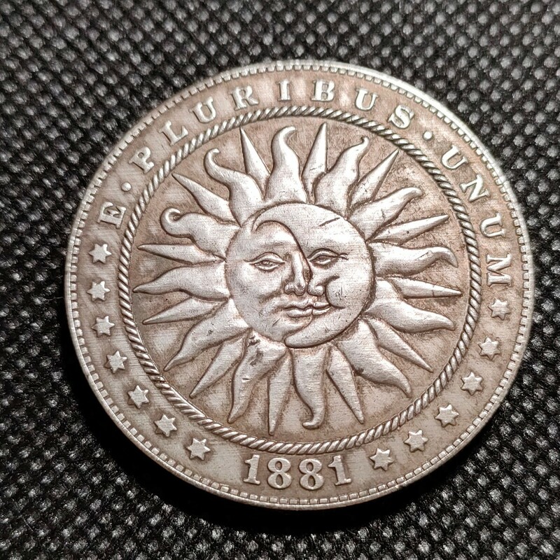 7505　アメリカ古銭　ルンペン　約38mm　イーグル　チャレンジコイン　コイン　アンティーク　ホーボー