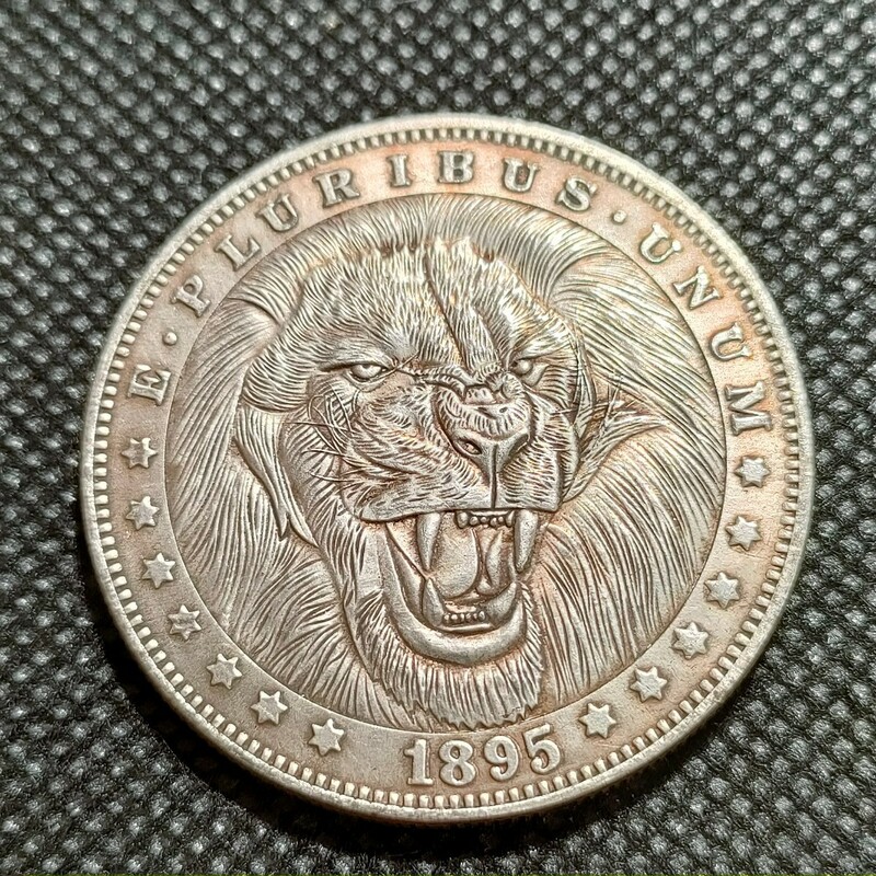 7515　アメリカ古銭　約38mm　イーグル　チャレンジコイン　コイン　アンティーク