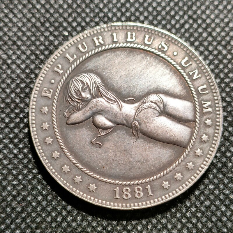 7518　アメリカ古銭　ルンペンメダル　約38mm　イーグル　チャレンジコイン　コイン　アンティーク　ホーボー