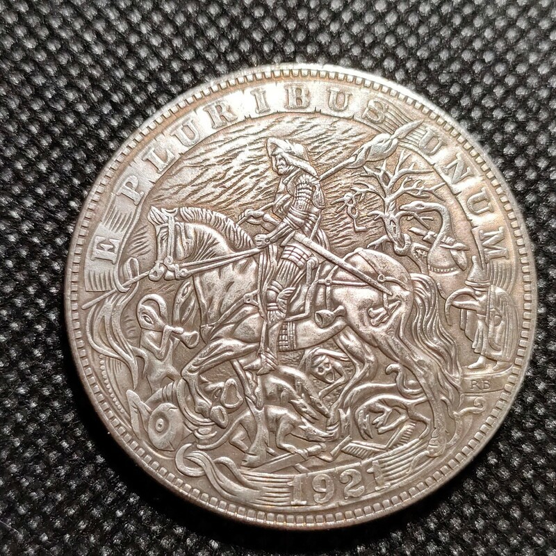 8119　アメリカ古銭　約38mm　イーグル　チャレンジコイン　コイン　アンティーク
