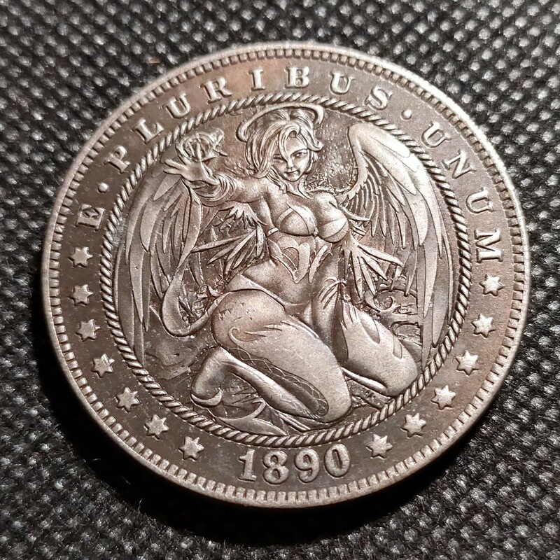 8201　アメリカ古銭　ルンペン　約38mm　イーグル　チャレンジコイン　コイン　アンティーク　ホーボー