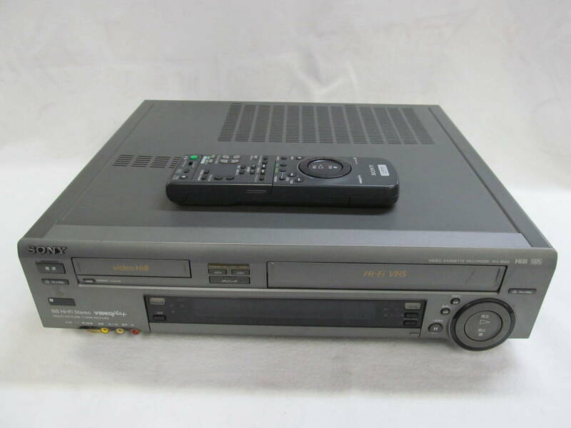 SONY ソニー ビデオカセットレコーダー WV-BW2　Hi8/VHS Wデッキ ビデオデッキ リモコン付き ジャンク品