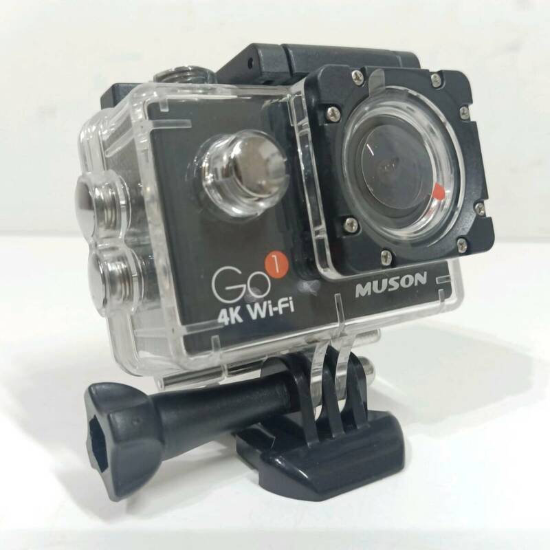 【美品】MUSON ムソン 4Kアクションカメラ Go-1 Wi-Fi搭載 防水ケース 広角 ワイド撮影 広角 高画質