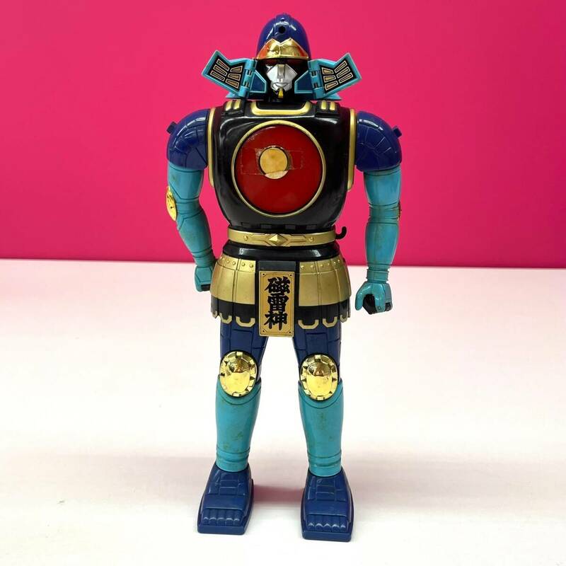 Y267-K54-344 BANDAI バンダイ 世界忍者戦 ジライヤ 磁雷神 フィギュア 置物 おもちゃ 青 ブルー 高さ約32.5cm