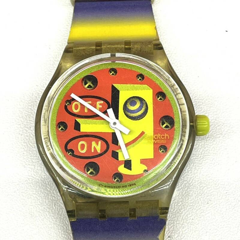 Z234-O15-5014◎ Swatch スウォッチ MusiCall ミュージコール SLV100 クォーツ 腕時計