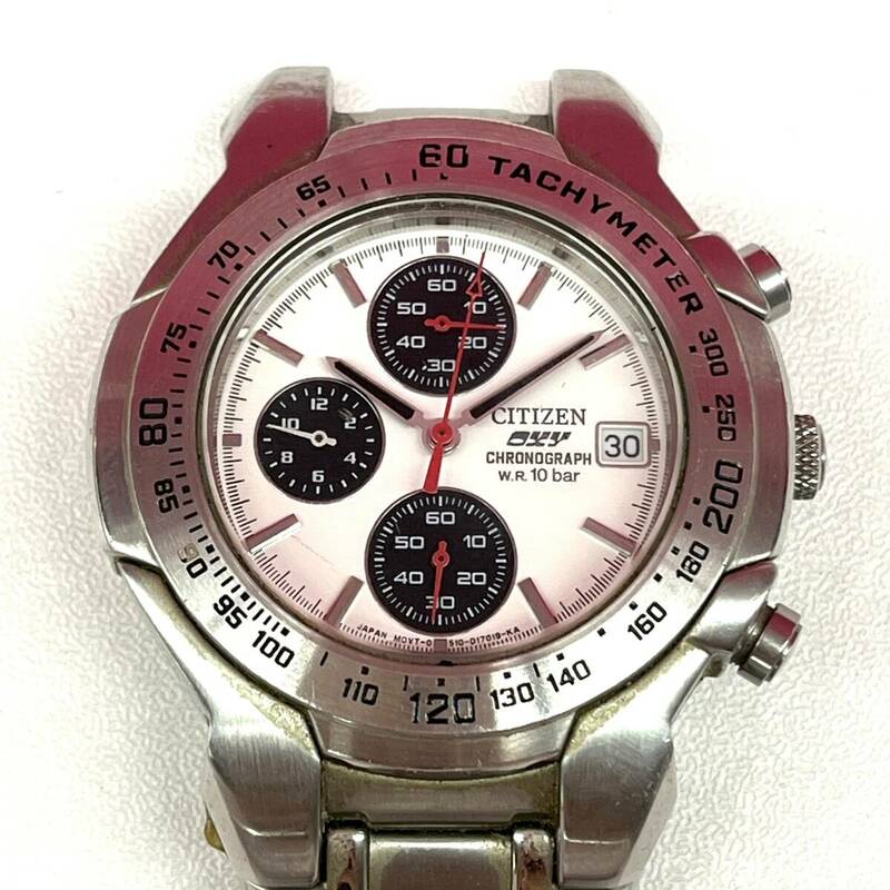 Z233-O18-3134◎ CITIZEN シチズン 0510-S96443 OXY クロノグラフ メンズ腕時計 デイト メンズ腕時計