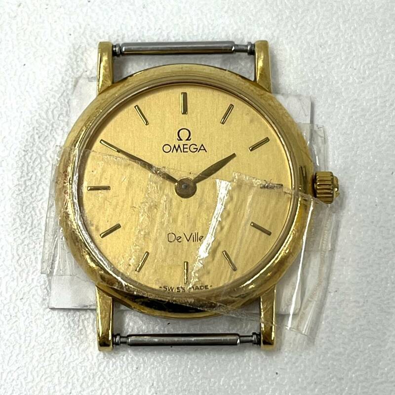 Z846-O18-2542◎ OMEGA オメガ Ω DE VILLE デビル クォーツ ゴールドカラー レディース腕時計