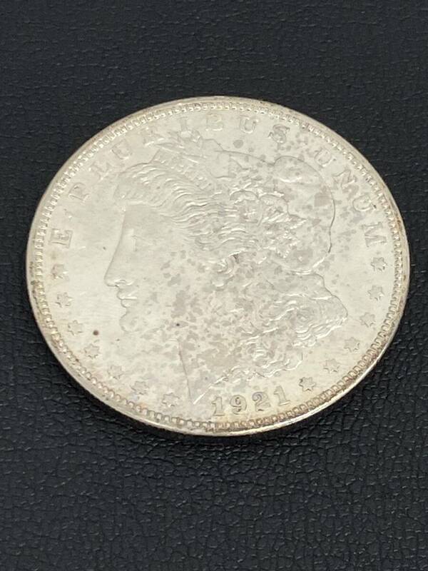 【BF-8641】【1円～】リバティーコイン １ドル銀貨 アメリカ モンガンダラー 1921年 硬貨 コイン 重さ約26.7ｇ 直径約37.98㎜　現状品