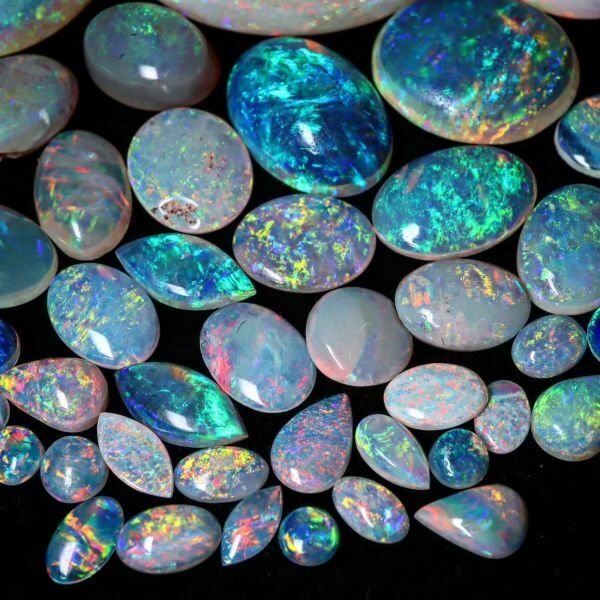 50ct 天然ホワイトオパール オーストラリア産 おまとめ〔Australia opal 宝石 jewelry natural ナチュラル 裸石 loose ルース〕