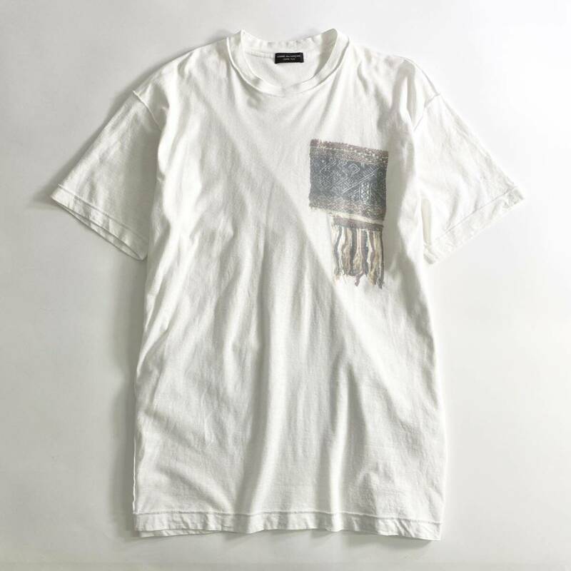 Fe22 COMME des GARCONS コムデギャルソン Tシャツ 半袖 ホワイト ロゴプリント トップス カットソー メンズ 紳士服