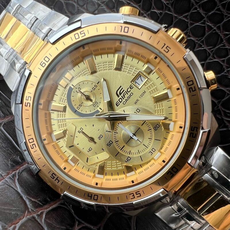 【未使用品】CASIO カシオ EDIFICE エディフィス 腕時計 クロノグラフ 正規品 ビジネス メンズ 10気圧防水 ダイバーズ ウォッチ NO.788