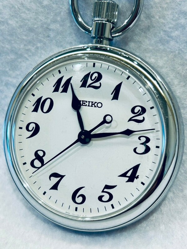SEIKO セイコー 懐中時計 鉄道時計 手巻き 白文字盤