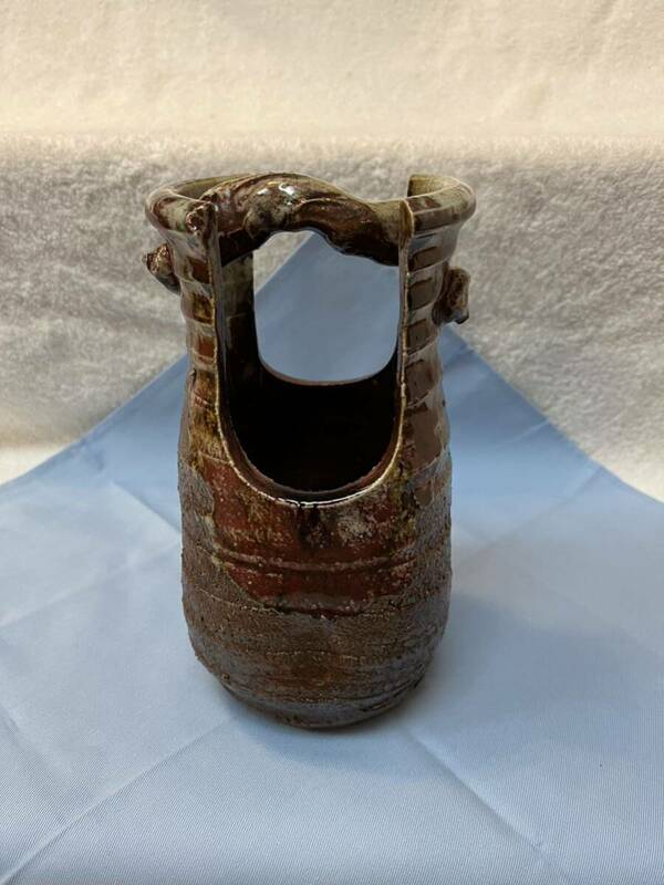 信楽焼　陶器　手桶花瓶