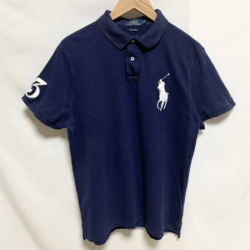 POLO RALPH LAUREN ビッグポニー ポロシャツ ネイビー Lサイズ