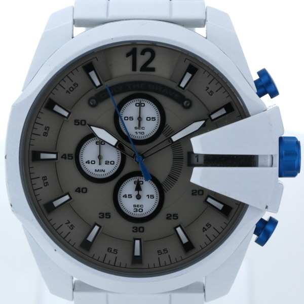 ディーゼル DIESEL ONLY THE BRAVE DZ-4502 クオーツ グレー 3針式 メンズ 腕時計【xx】【中古】4000020800300245