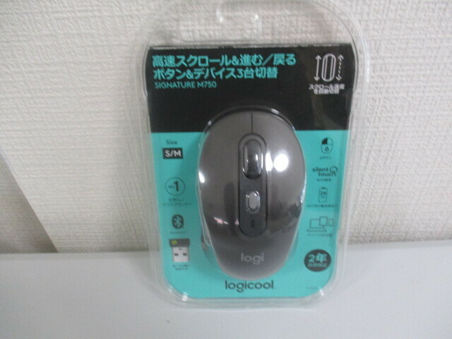 【中古品】Logicool Signature M750MGR ワイヤレスマウス　グラファイト　☆2024H1YO2-TMS2K-17