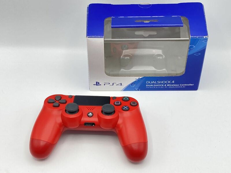 ★送料無料★SONY DUALSHOCK 4 ワイヤレスコントローラー マグマレッド CUH-ZCT2J 箱付 1305A